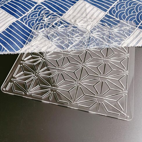 Acrylic Sashiko Stencil with Classic Triangle Pattern for Hand Quilting and Embroidery in Saudi Arabia