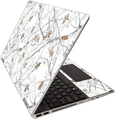 MightySkins Glossy Glitter Skin for HP Pavilion x360 15" (2020) - Conceal Snow | Protective, Durable High-Gloss Glitter Finish | Easy to Apply, Remove, and Change Styles | Made in The USA in Saudi Arabia