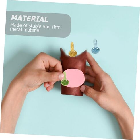 STOBOK 100pcs Colored Two-Legged Nails Decorative Nails Scrapbook Paper Fasteners DIY Brads Decorative Brads in Saudi Arabia