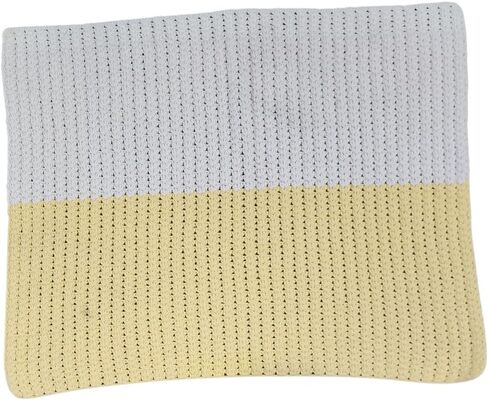Yellow and white baby blanket in Saudi Arabia