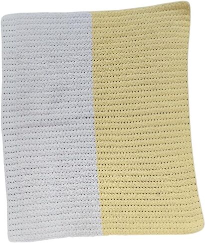 Yellow and white baby blanket in Saudi Arabia