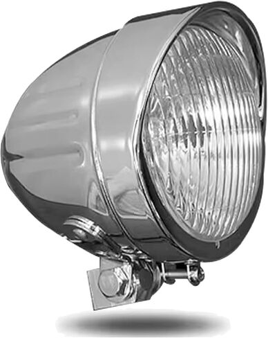 BOSCY دراجة نارية LED المصباح العالمي 4-1/2 بوصة أضواء رئيس رصاصة خمر الكروم تشغيل الضوء مع قناع للمروحية بوبر هارلي دراجة صغيرة سبورتستر هوندا ياماها سوزوكي in Kuwait