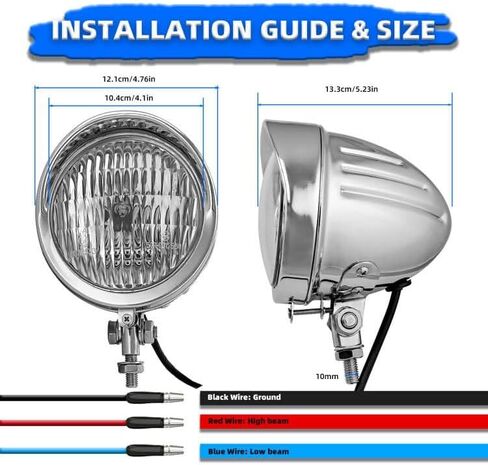 BOSCY دراجة نارية LED المصباح العالمي 4-1/2 بوصة أضواء رئيس رصاصة خمر الكروم تشغيل الضوء مع قناع للمروحية بوبر هارلي دراجة صغيرة سبورتستر هوندا ياماها سوزوكي in Kuwait