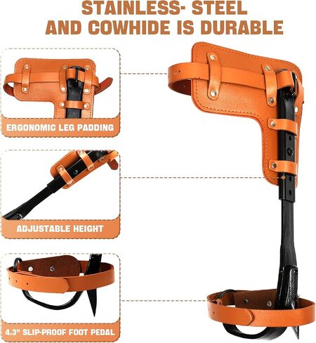 FZHBLTY Tree Climbing Gear, Tree Climbing Spikes is Used for Fruit Picking, Hunting Observation, Climbing and Outdoor Sports. in Saudi Arabia
