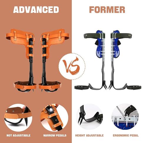 FZHBLTY Tree Climbing Gear, Tree Climbing Spikes is Used for Fruit Picking, Hunting Observation, Climbing and Outdoor Sports. in Saudi Arabia