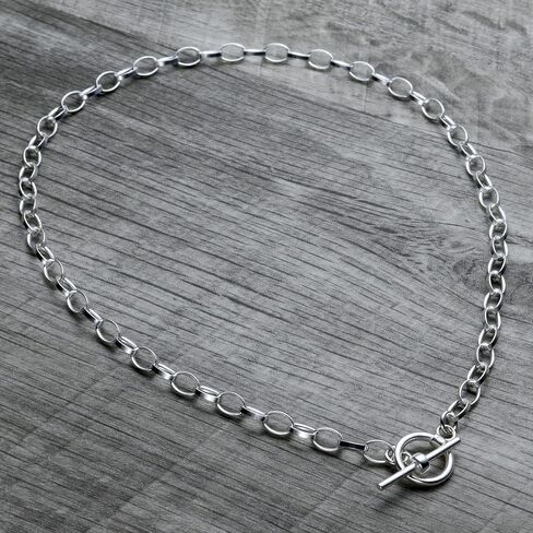 Choker Necklace Toggle Clasp in Sterling Silver (15 inches) in Saudi Arabia