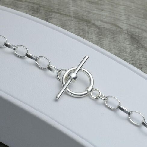 Choker Necklace Toggle Clasp in Sterling Silver (15 inches) in Saudi Arabia
