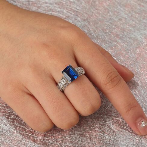 خاتم زفاف Jeulia Vintage Emerald Cut: طقم زفاف من الفضة الإسترليني هالو ألماس للخطوبة والزفاف، أفضل وعد للذكرى السنوية، هدية مجوهرات عيد الميلاد مع صندوق in Kuwait