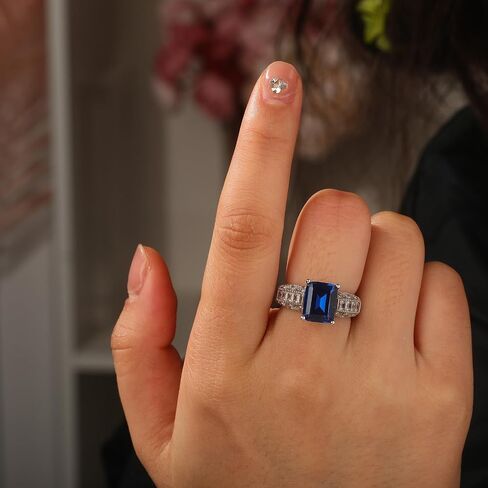 خاتم زفاف Jeulia Vintage Emerald Cut: طقم زفاف من الفضة الإسترليني هالو ألماس للخطوبة والزفاف، أفضل وعد للذكرى السنوية، هدية مجوهرات عيد الميلاد مع صندوق in Kuwait