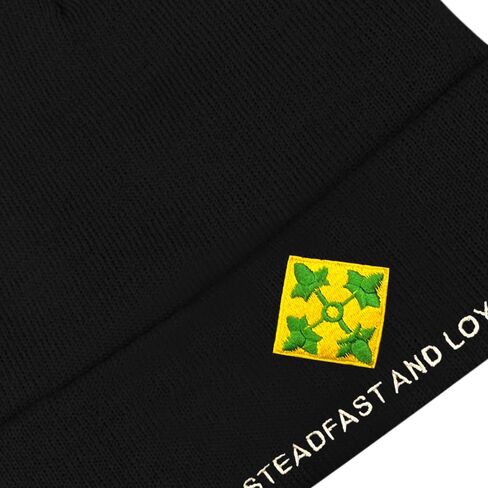 Dutern 4th Infantry Division Embroidery Classic Beanie Hat Cuffed Winter Hat Knit Toque Skull Cap Black in Kuwait