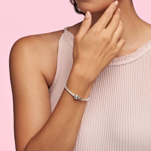 Pandora Jewelry Bundle with Gift Box - Sterling Silver Graduation Charm & Moments Sterling Silver Snake Chain Charm Bracelet with Ball Clasp, 8.3" - Gift for Women in Saudi Arabia