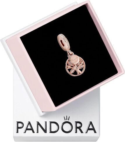 PANDORA Sparkling Family Tree Dangle Charm - Compatible with PANDORA Moments - Stunning Women's Jewelry - Mother's Day Gift - Made with PANDORA Rose & Cubic Zirconia - With Gift Box in Saudi Arabia