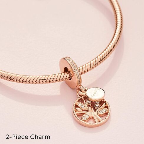 PANDORA Sparkling Family Tree Dangle Charm - Compatible with PANDORA Moments - Stunning Women's Jewelry - Mother's Day Gift - Made with PANDORA Rose & Cubic Zirconia - With Gift Box in Saudi Arabia
