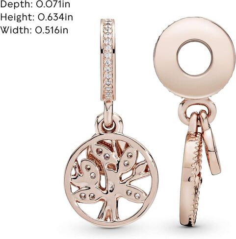 PANDORA Sparkling Family Tree Dangle Charm - Compatible with PANDORA Moments - Stunning Women's Jewelry - Mother's Day Gift - Made with PANDORA Rose & Cubic Zirconia - With Gift Box in Saudi Arabia