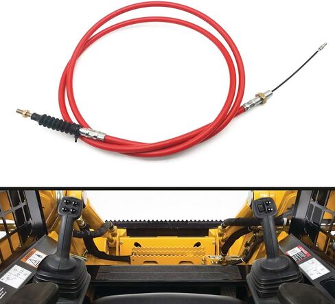 SIDMILE Hand Throttle Cable Fit for Caterpillar Skid Loader Replace 234-0732, 207-9735 69-1/2" Length in Saudi Arabia