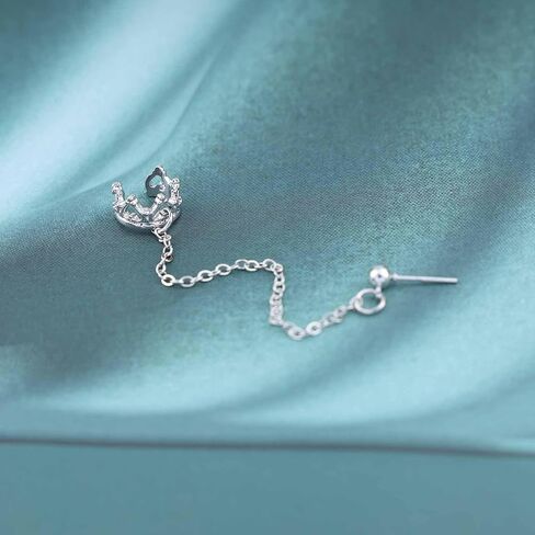 Allereyae Vintage Long Chain Dangle Earrings Crown Chain Tassel Wrap Crawler Earrings Long Gold Chain Ear Cartilage Earrings Gold Crown Ear Cuff Earrings Jewelry for Women and Girls (Gold) in Saudi Arabia