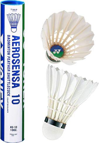 YONEX Aerosensa Goose Feather Badminton Shuttles Pk12 White (Aerosensa 10) in Saudi Arabia