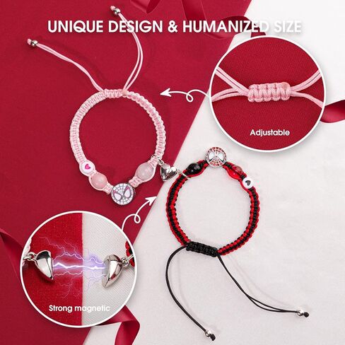 AOPTVILO Spider Kitty Matching Bracelets for Couples Best Friends Cute Spider Couple Bracelets Bf and Gf bracelets Relationship Bracelets Friendship Bracelets Jewelry Gifts for Boy Men in Saudi Arabia