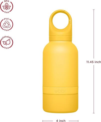 Ubbi Pup & Me Stainless Steel Insulated Portable 32 oz. Bottle for Dogs and Owners with Attached Dog Bowl, Blue in Saudi Arabia