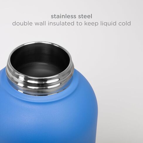 Ubbi Pup & Me Stainless Steel Insulated Portable 32 oz. Bottle for Dogs and Owners with Attached Dog Bowl, Blue in Saudi Arabia