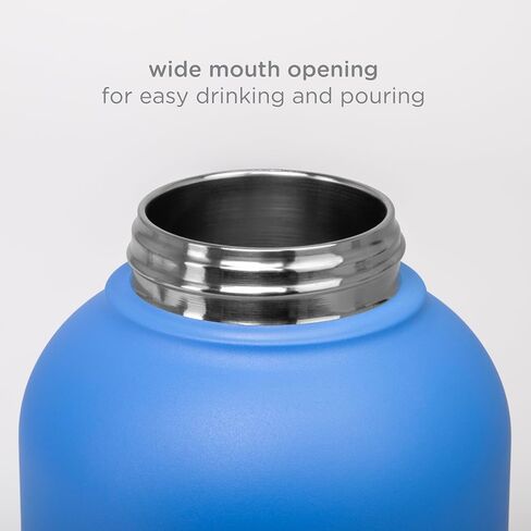 Ubbi Pup & Me Stainless Steel Insulated Portable 32 oz. Bottle for Dogs and Owners with Attached Dog Bowl, Blue in Saudi Arabia