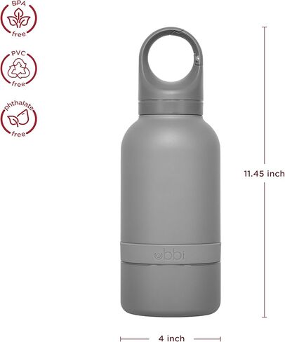 Ubbi Pup & Me من الفولاذ المقاوم للصدأ معزول وقابل للحمل 32 أونصة. زجاجة للكلاب وأصحابها مع وعاء مرفق للكلاب، باللون الأزرق in Kuwait