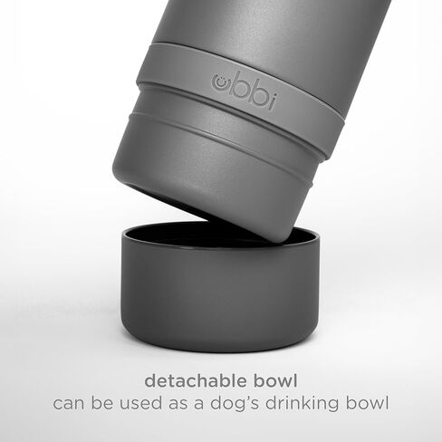 Ubbi Pup & Me من الفولاذ المقاوم للصدأ معزول وقابل للحمل 32 أونصة. زجاجة للكلاب وأصحابها مع وعاء مرفق للكلاب، باللون الأزرق in Kuwait