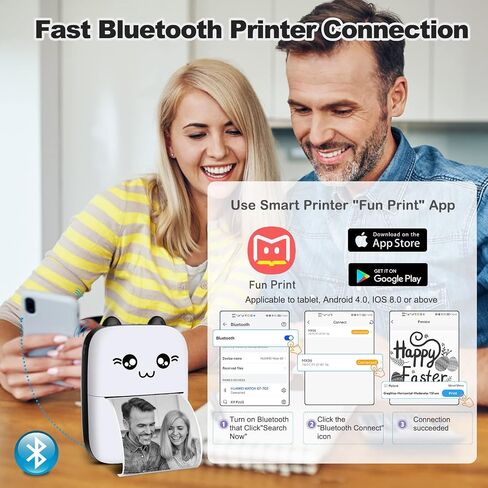 Mini Pocket Printer,Portable Thermal Printer for Label,Text Memo,Receipt,Sticker,Photo Printers, 203 DPI, BT Inkless Printing, Wireless Bluetooth Printer Compatible with iOS and Android (Black) in Saudi Arabia