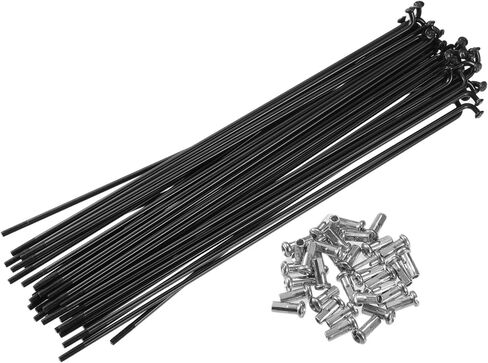 X AUTOHAUX 40 Pcs Bicycle Steel Spokes 13G Bike Spoke 182mm Length with Nipples for Most Bicycle in Saudi Arabia