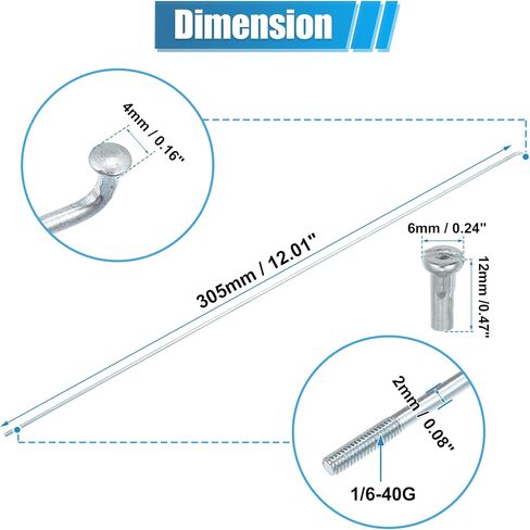 X AUTOHAUX 36pcs 14G J Bend Bicycle Galvanized Spokes Cycle Spokes Steel Spokes for Mountain Bike MTB in Saudi Arabia