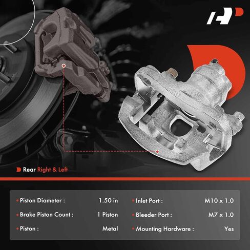 A-Premium Disc Brake Caliper Assembly with Bracket Compatible with Select Toyota Models - Highlander 2004 2005 2006 2007 - Rear Left Driver Side in Saudi Arabia