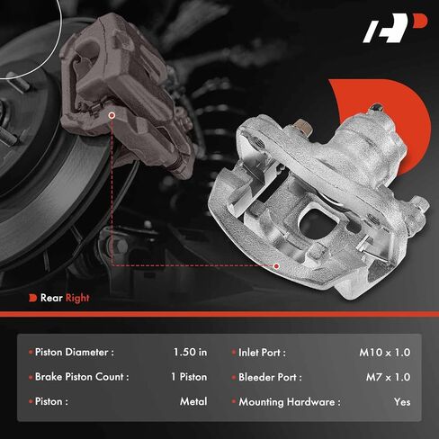 A-Premium Disc Brake Caliper Assembly with Bracket Compatible with Select Toyota Models - Highlander 2004 2005 2006 2007 - Rear Left Driver Side in Saudi Arabia