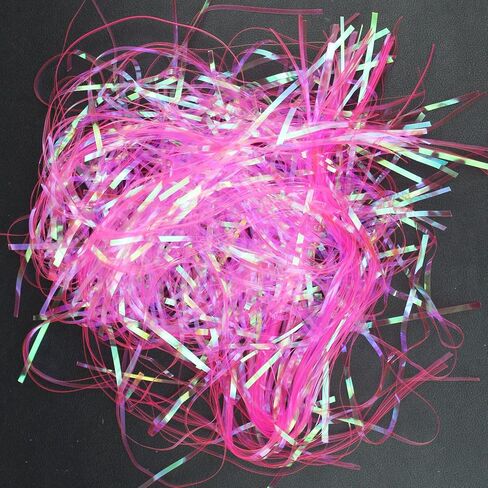 250 Grams Iridescent Plastic Hamper Shreds DIY Gift Wrapping Confetti Basket Filler Party Supplies (Blue) in Kuwait