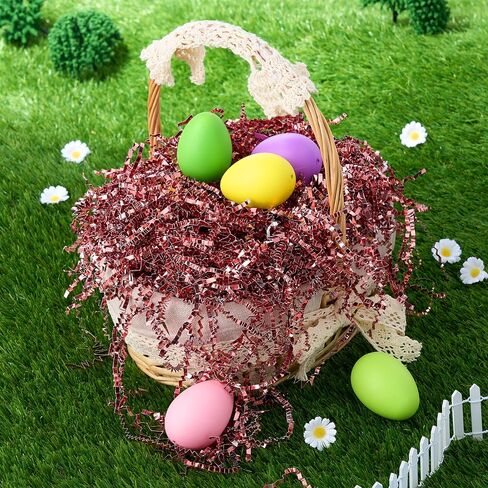 JOYIN 12oz (340g) Easter Rose Gold Iridescent Paper Grass, Sparkly Shredded Paper for Easter Egg Hunt, Basket Stuffer & Package Fillers, Party Decoration Favors, Gift Bag Box Wrapping Supplies in Saudi Arabia