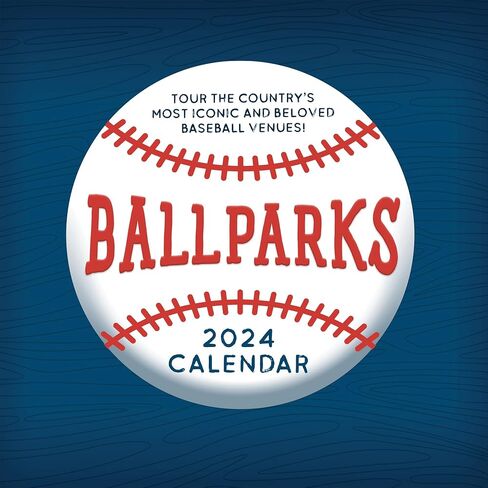 TF PUBLISHING 2024 Ballparks Wall Calendar | Large Grids for Appointments and Scheduling | Vertical Monthly Wall Calendar 2024 | Home and Office Organization | Premium Gloss Paper | 12"x12" in Saudi Arabia