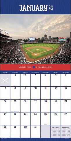 TF PUBLISHING 2024 Ballparks Wall Calendar | Large Grids for Appointments and Scheduling | Vertical Monthly Wall Calendar 2024 | Home and Office Organization | Premium Gloss Paper | 12"x12" in Saudi Arabia