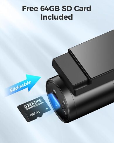AZDOME 4K Dash Cam 5G WiFi GPS، WDR Super Night Vision Camera للسيارة، مستشعر G، وضع وقوف السيارات، بطاقة SD مجانية 64 جيجابايت، كاميرا Dashcam بزاوية واسعة 170 درجة، تسجيل حلقة، التحكم الصوتي M300S in Kuwait