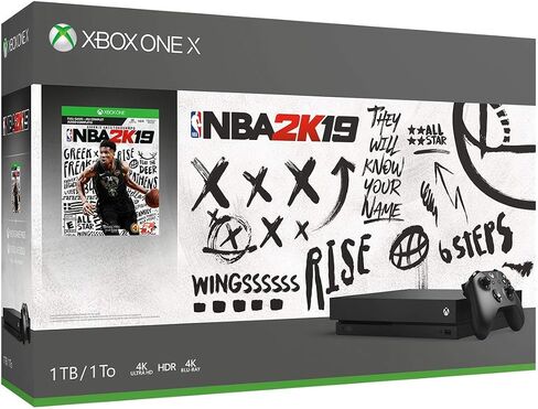 وحدة تحكم Xbox One X سعة 1 تيرابايت - حزمة NBA 2K19 (متجددة) in Saudi Arabia