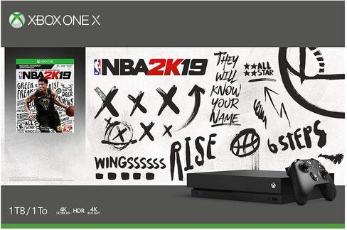 وحدة تحكم Xbox One X سعة 1 تيرابايت - حزمة NBA 2K19 (متجددة) in Saudi Arabia