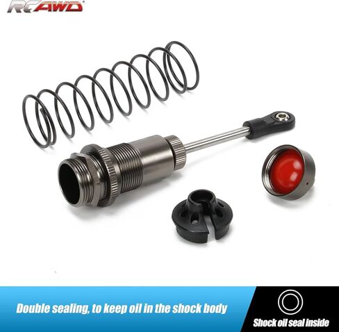 4 قطع من أجزاء ترقية الصدمات الأمامية والخلفية المصنوعة من الألومنيوم بالكامل لشاحنة 1/10 Arrma Bigrock 4X4 Senton 4X4 Granite 4X4 Vorteks 4X4 Typhon 4X4 RC، صدمات Big Bore Hops Up RC، استبدل AR330550 AR330551 (رمادي) in Kuwait