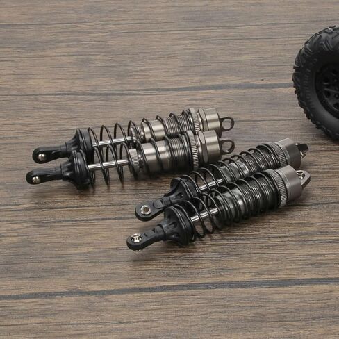 4 قطع من أجزاء ترقية الصدمات الأمامية والخلفية المصنوعة من الألومنيوم بالكامل لشاحنة 1/10 Arrma Bigrock 4X4 Senton 4X4 Granite 4X4 Vorteks 4X4 Typhon 4X4 RC، صدمات Big Bore Hops Up RC، استبدل AR330550 AR330551 (رمادي) in Kuwait