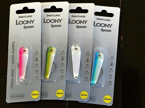 Loony Spoons - Trout - Kokanee Fishing Lures (2 1/2" - Set of 4) - Great for Trout - Kokanee - Char - Walleye in Saudi Arabia