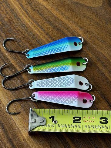 Loony Spoons - Trout - Kokanee Fishing Lures (2 1/2" - Set of 4) - Great for Trout - Kokanee - Char - Walleye in Saudi Arabia