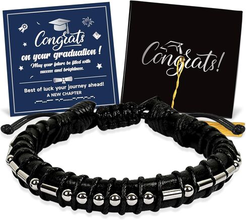 Erweicet Graduation Gifts for Him, Morse Code Bracelets High School and College Gifts for Him Men Boys in Saudi Arabia