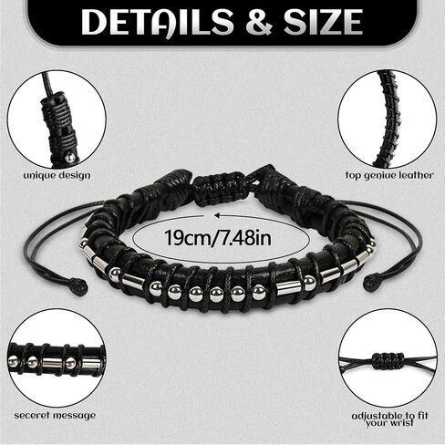 Erweicet Graduation Gifts for Him, Morse Code Bracelets High School and College Gifts for Him Men Boys in Saudi Arabia