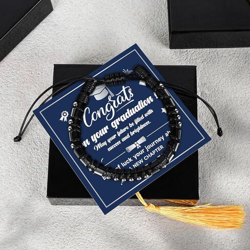 Erweicet Graduation Gifts for Him, Morse Code Bracelets High School and College Gifts for Him Men Boys in Saudi Arabia