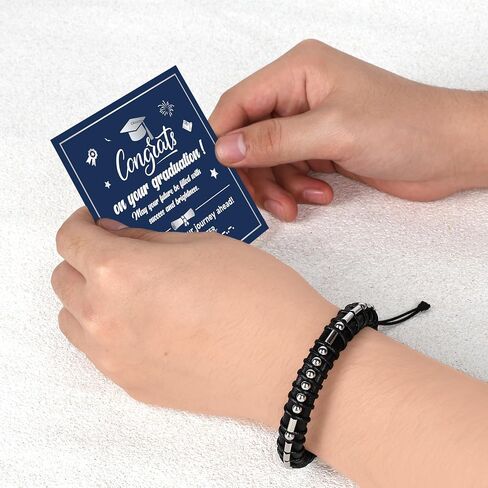 Erweicet Graduation Gifts for Him, Morse Code Bracelets High School and College Gifts for Him Men Boys in Saudi Arabia