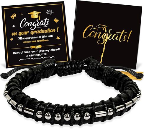 Erweicet Graduation Gifts for Him, Morse Code Bracelets High School and College Gifts for Him Men Boys in Saudi Arabia