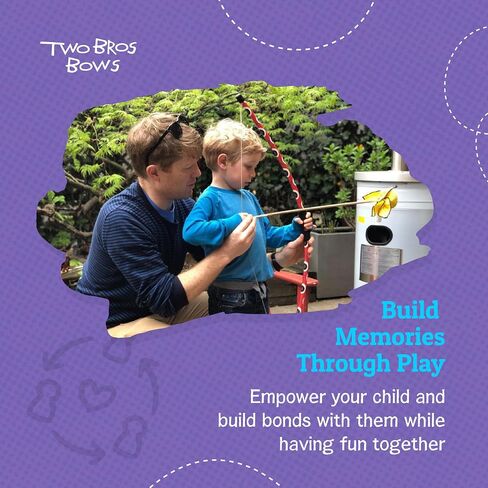 Two Bros Bows Toy Archery Set – Bow and Arrow Kit for Kids – Foam Tips for Safe Play – Durable and Kid-Friendly – 1 Bow, 3 Arrows & 1 Trifold Target – Ages 6 in Saudi Arabia