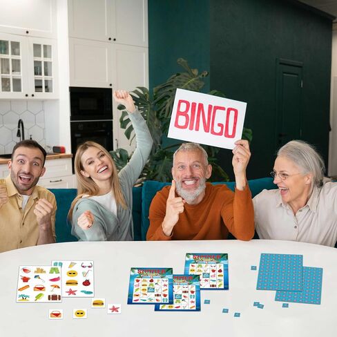 KFNER Summer Bingo Games - Hawaiian Luau Bingo Card - 24 Players Beach Bingo Game Set for Adult Family Friends - School Classroom Outdoor Activities - Tropical Summer Party Favors Supplies -C05 in Saudi Arabia